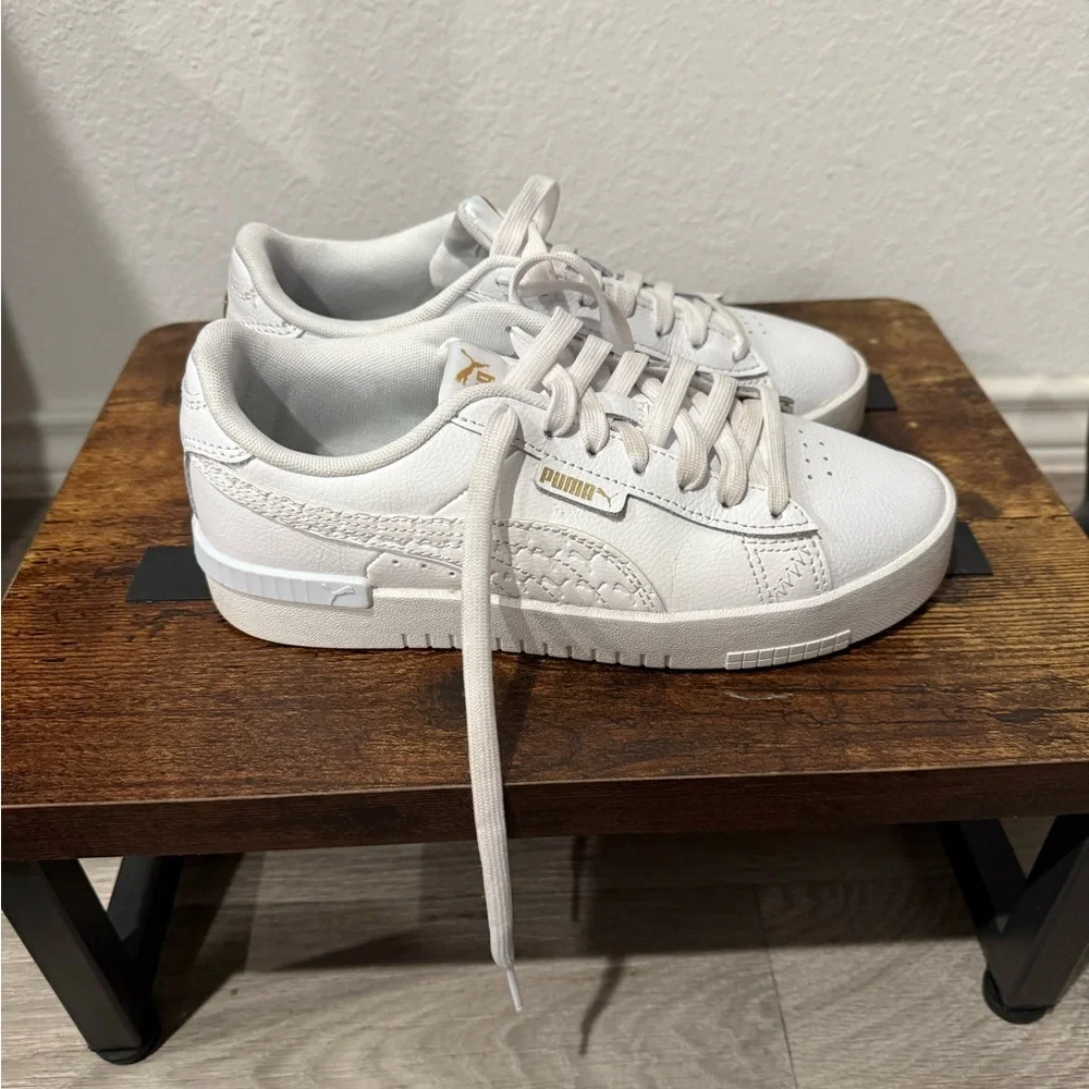Puma Classic White Lace-Up Sneakers - Picture 3 of 6